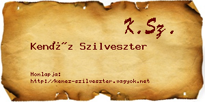 Kenéz Szilveszter névjegykártya