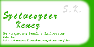 szilveszter kenez business card